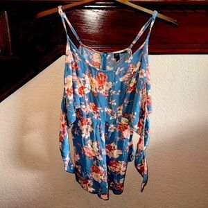 Volcom Women’s XS Blue & Pink Floram Boho Cottagecore Romper Festival Outfit
